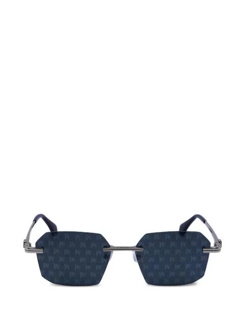 geometric rimless logo-monogram sunglasses by PALM ANGELS