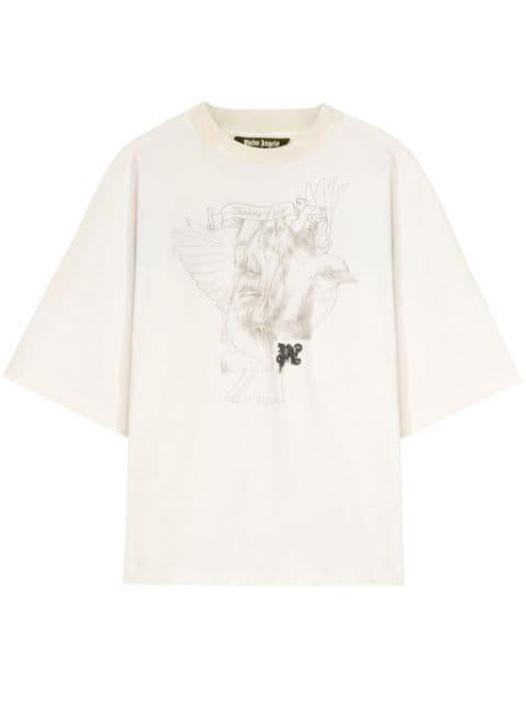 graphic-print cotton T-shirt by PALM ANGELS