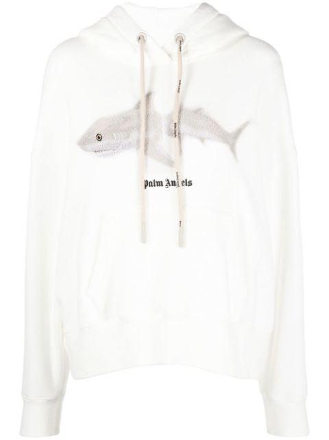 graphic-print cotton hoodie by PALM ANGELS