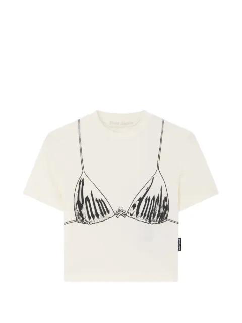 graphic-print cropped T-shirt by PALM ANGELS