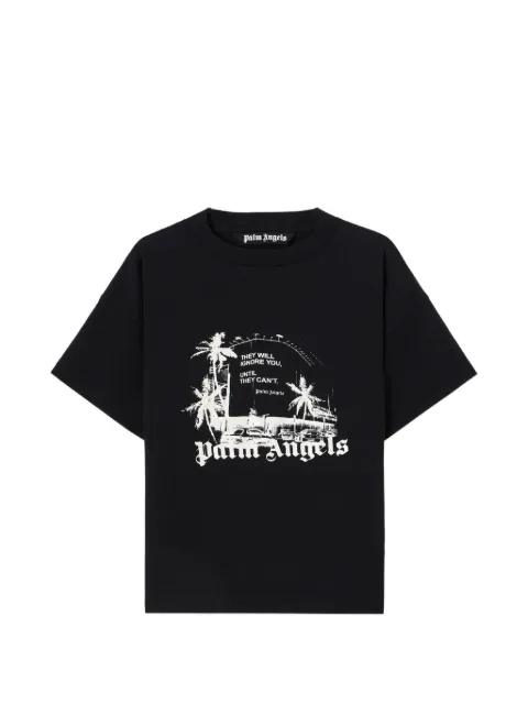 graphic print ribbed T-shirt by PALM ANGELS