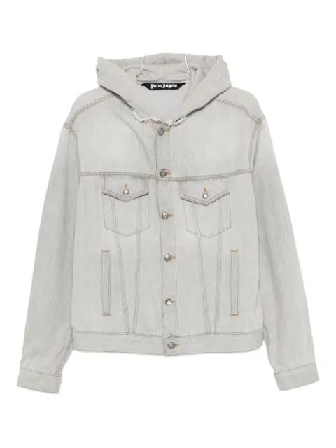 hoodied denim jacket by PALM ANGELS