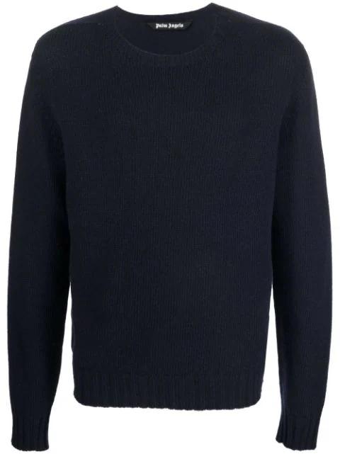 intarsia-knit logo long-sleeve jumper by PALM ANGELS
