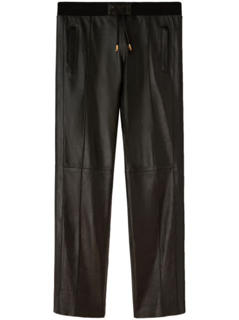 leather track pants by PALM ANGELS