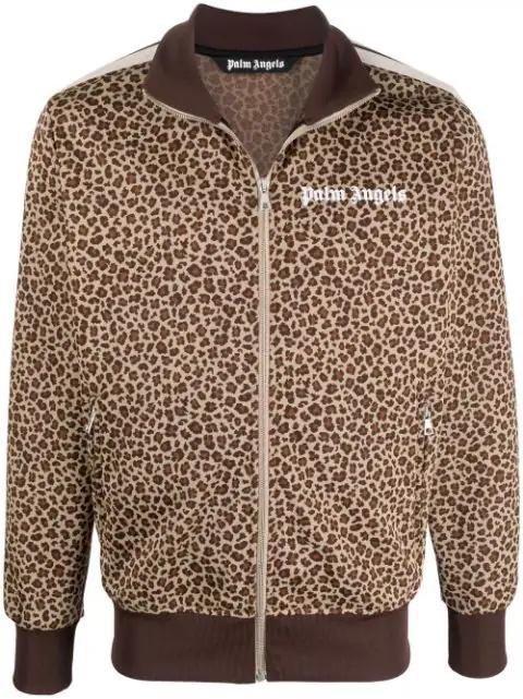 leopard jacquard zipped jacket by PALM ANGELS