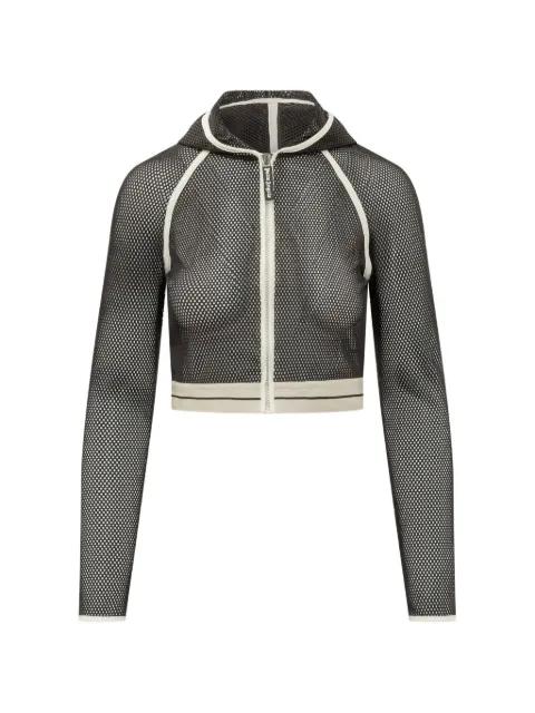 logo-band mesh hoodie by PALM ANGELS