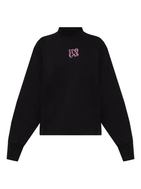 logo-detail mock-neck sweatshirt by PALM ANGELS