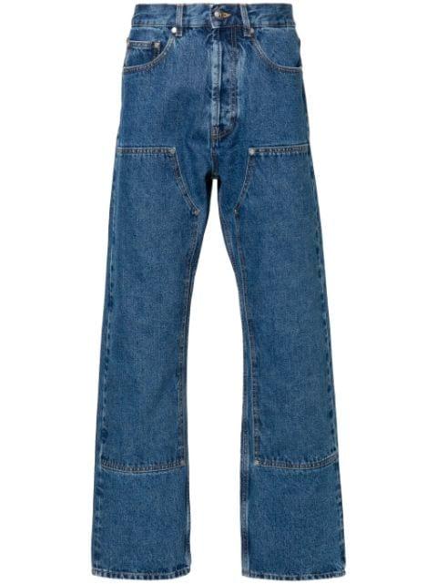 logo-embossed straight-leg jeans by PALM ANGELS