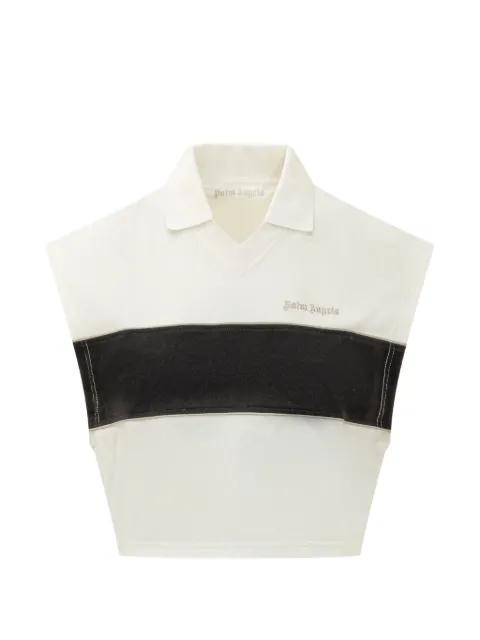 logo-embroidered boxy top by PALM ANGELS