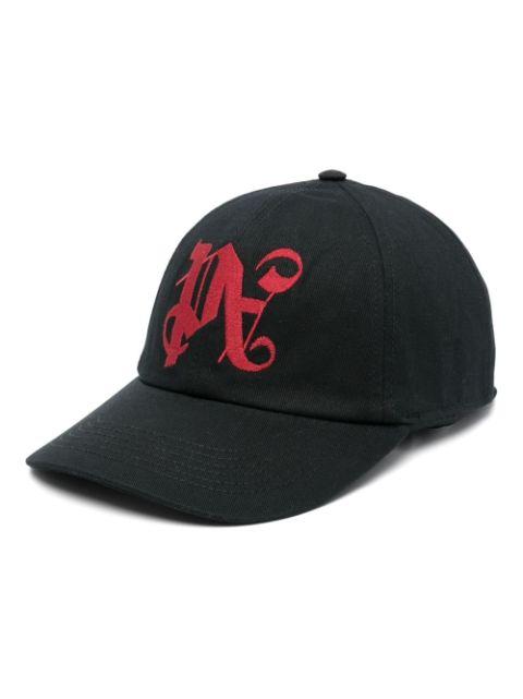 logo-embroidered cotton baseball cap by PALM ANGELS