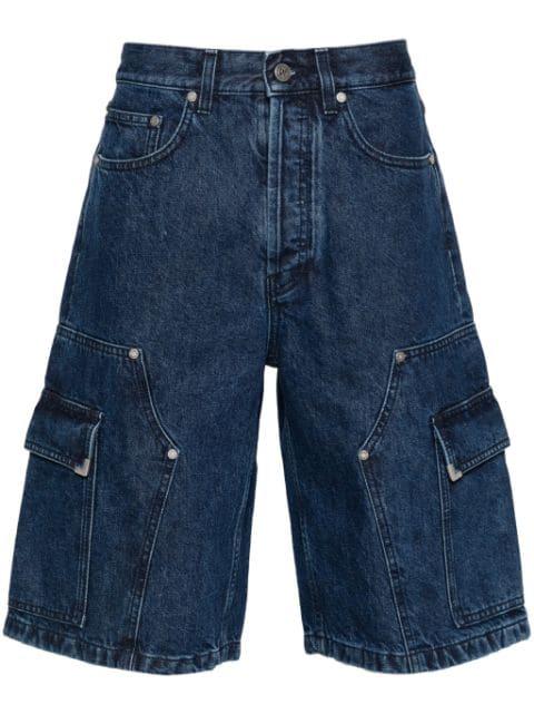 logo-embroidered denim shorts by PALM ANGELS