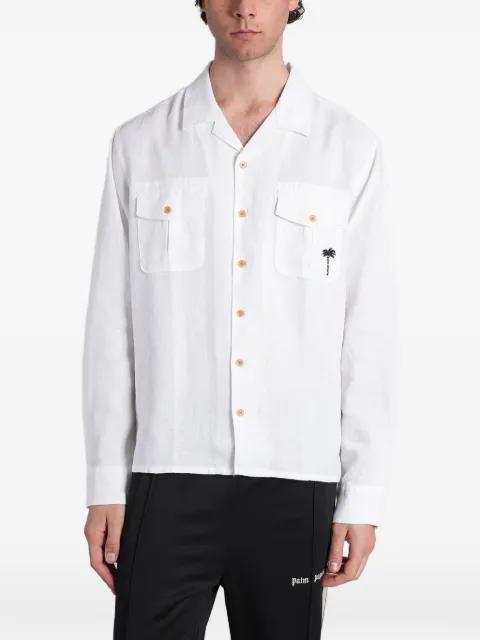 logo-embroidered flap-pocket shirt by PALM ANGELS