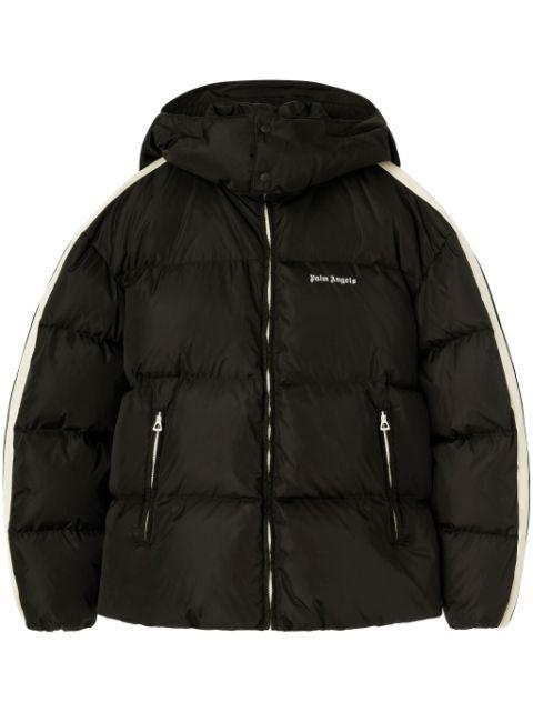 logo-embroidered hoodied puffer jacket by PALM ANGELS
