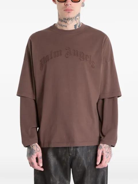 logo-embroidered layered T-shirt by PALM ANGELS