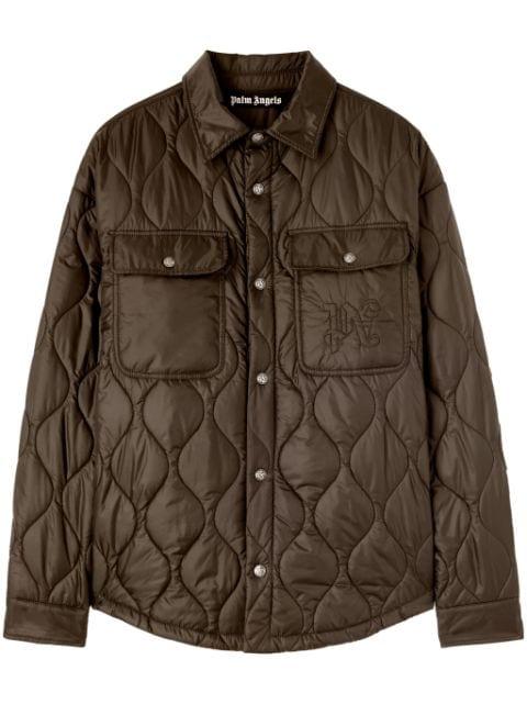 logo-embroidered quilted jacket by PALM ANGELS