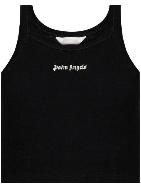 logo-embroidered ribbed tank top by PALM ANGELS