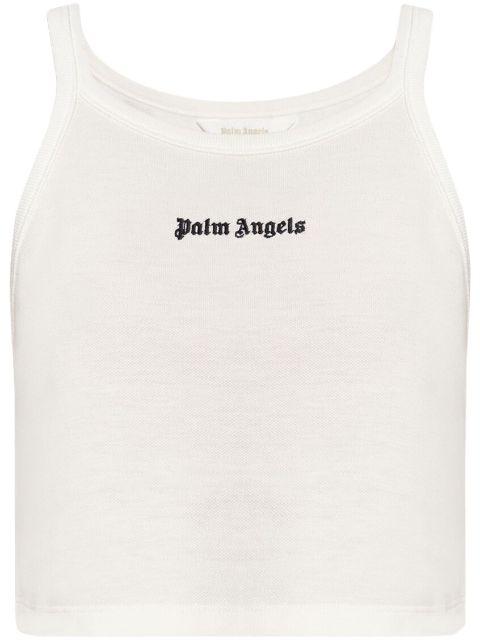 logo-embroidered ribbed tank top by PALM ANGELS