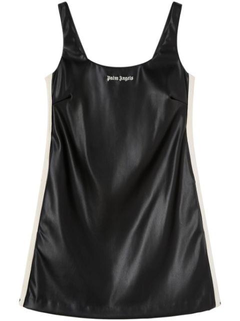 logo-embroidered square-neck minidress by PALM ANGELS