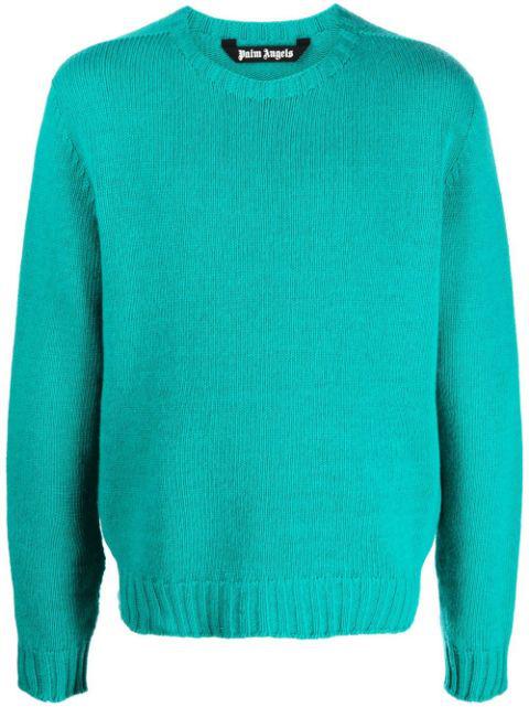 logo-intarsia jumper by PALM ANGELS