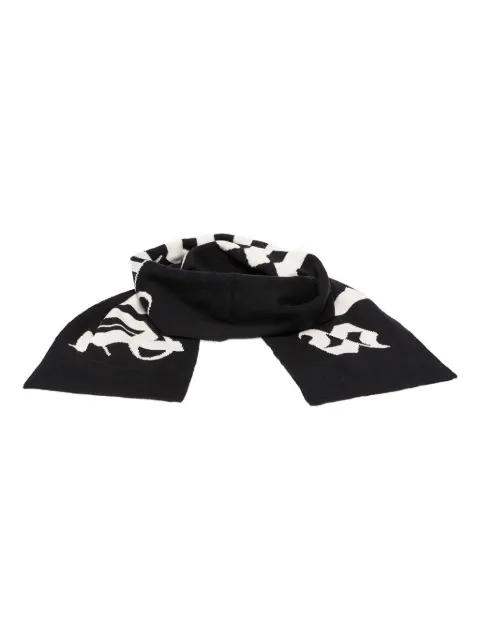 logo-jacquard knit scarf by PALM ANGELS