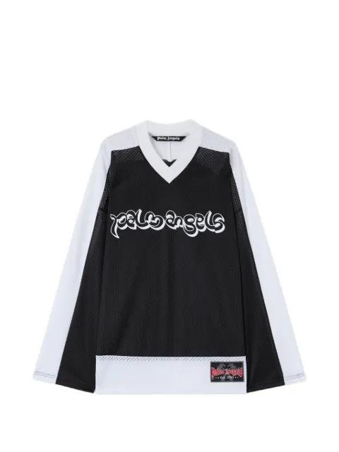 logo mesh long-sleeve T-shirt by PALM ANGELS