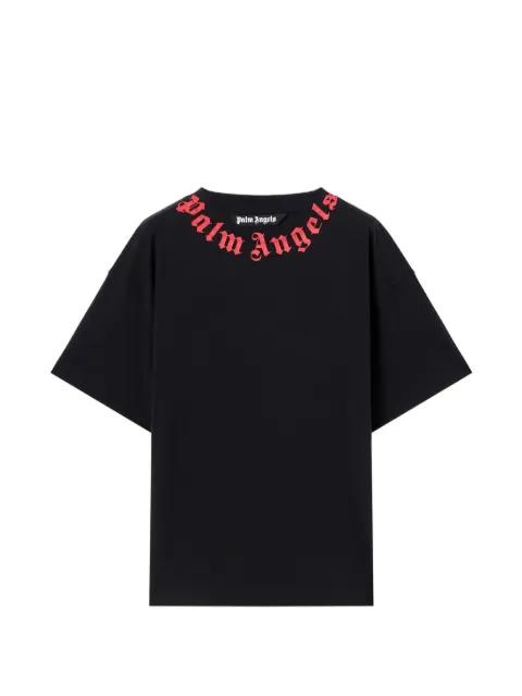logo neck T-shirt by PALM ANGELS
