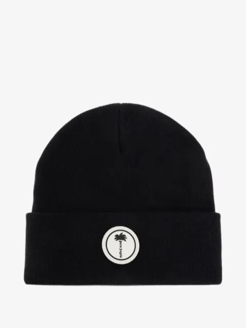 logo-patch beanie hat by PALM ANGELS