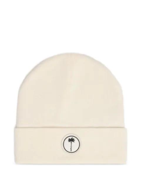 logo-patch beanie hat by PALM ANGELS