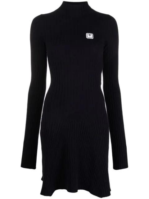 logo patch knitted dress by PALM ANGELS