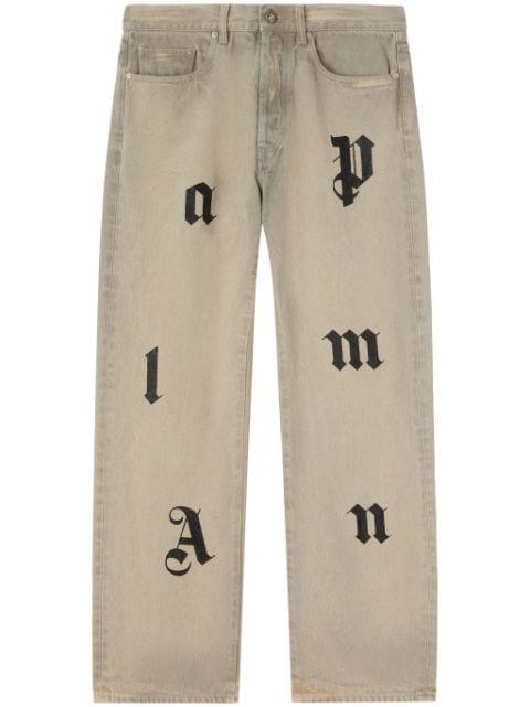 logo-patch loose jeans by PALM ANGELS