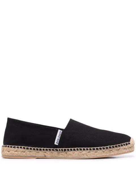 logo-patch raffia espadrilles by PALM ANGELS