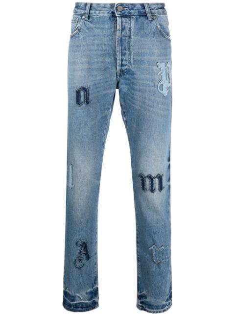 logo-patch straight jeans by PALM ANGELS