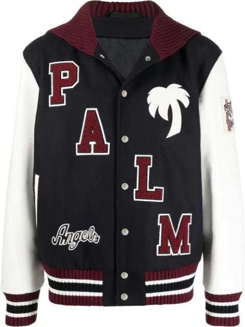 logo-patch varsity jacket by PALM ANGELS