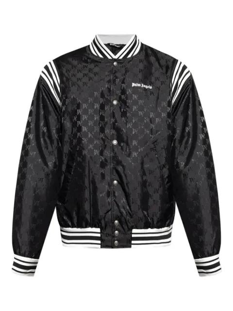 logo-pattern bomber jacket by PALM ANGELS