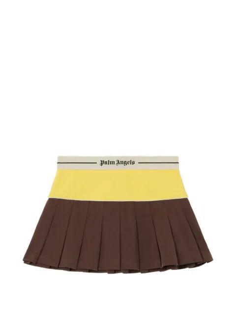 logo pleated mini skirt by PALM ANGELS