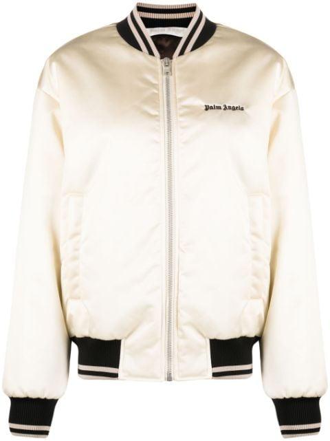 logo-print bomber jacket by PALM ANGELS