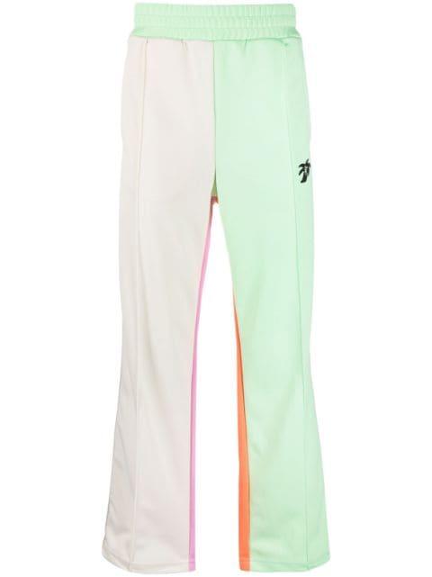 logo-print colourblock track pants by PALM ANGELS