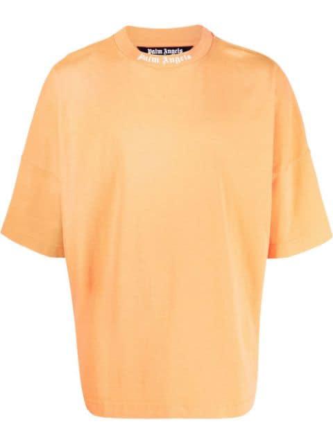 logo-print cotton T-shirt by PALM ANGELS