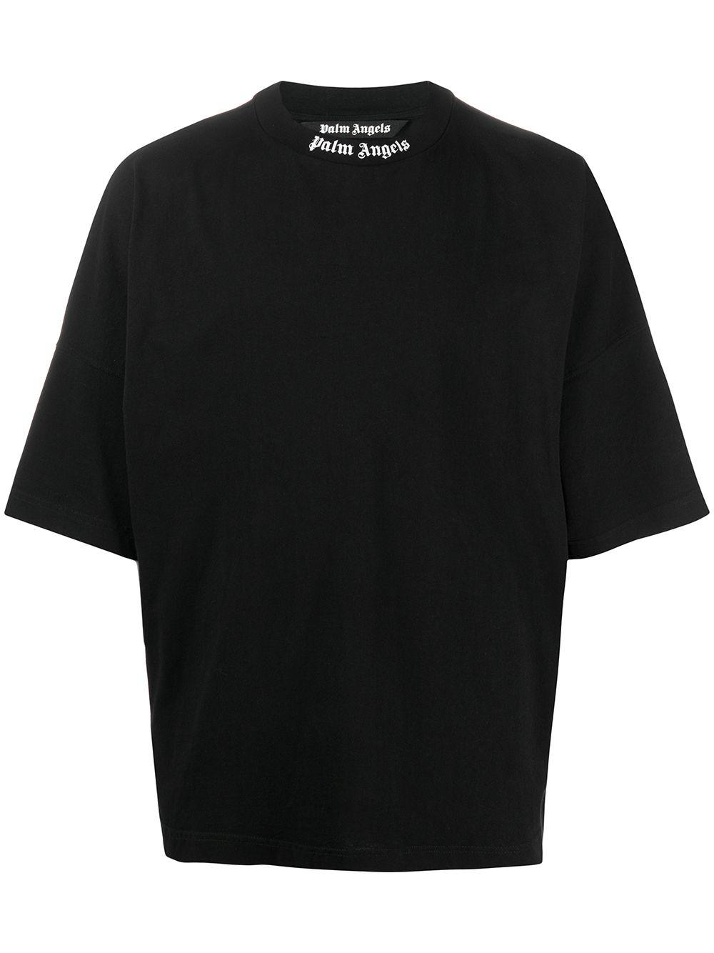 logo-print cotton T-shirt by PALM ANGELS