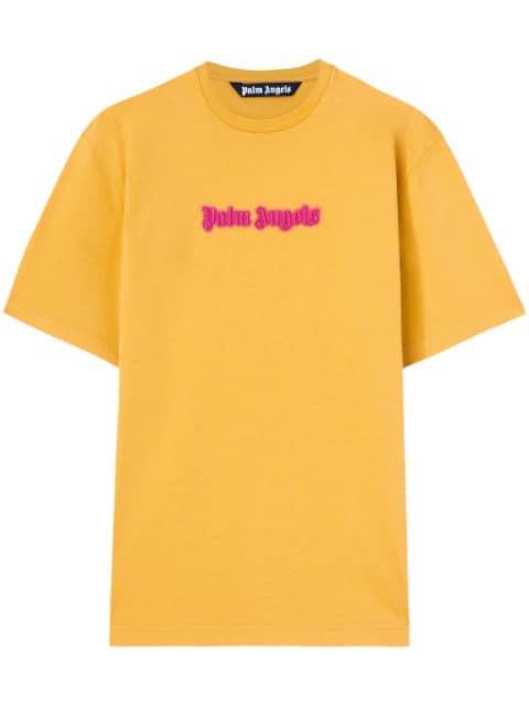 logo-print cotton T-shirt by PALM ANGELS