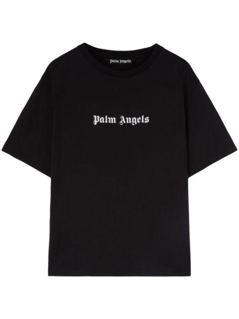 logo-print cotton T-shirt by PALM ANGELS
