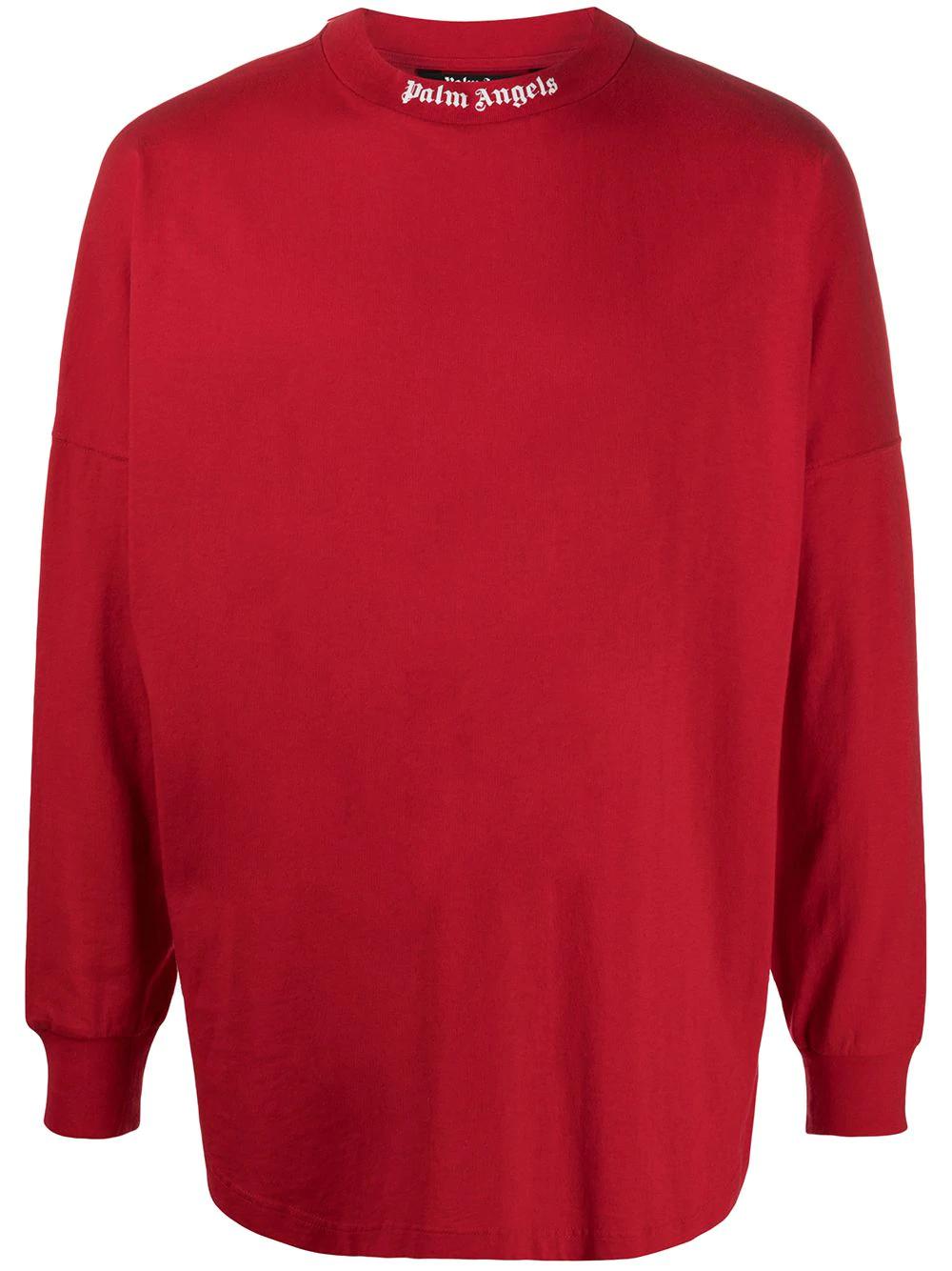 logo-print cotton T-shirt by PALM ANGELS