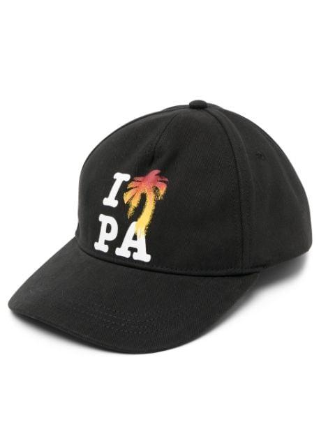 logo-print cotton cap by PALM ANGELS