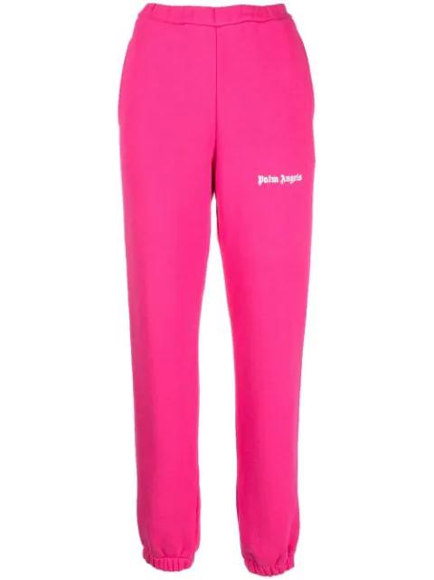 logo-print cotton track pants by PALM ANGELS