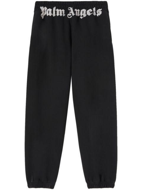 logo-print cotton track pants by PALM ANGELS