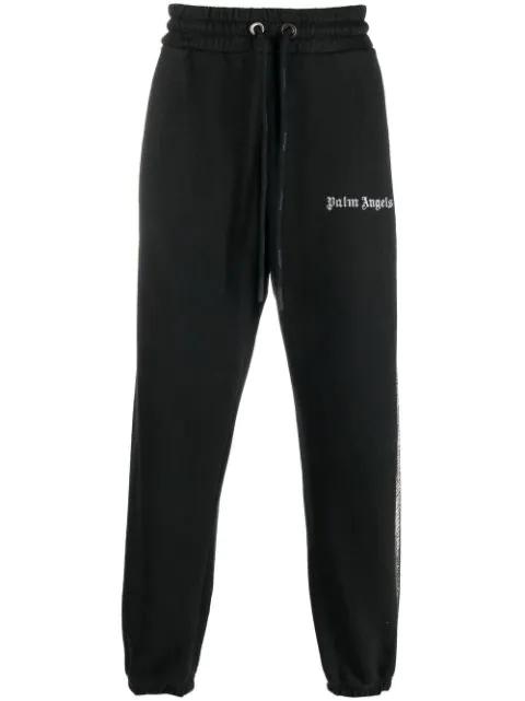 logo-print cotton track pants by PALM ANGELS
