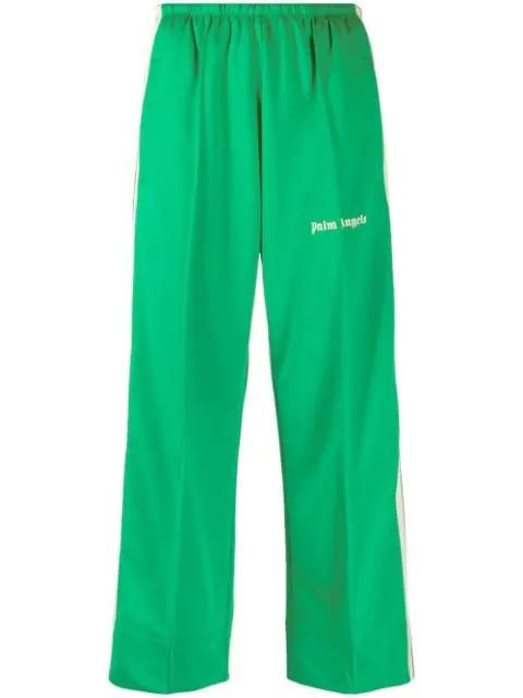 logo print cotton track pants by PALM ANGELS