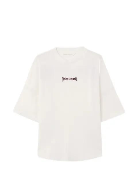 logo-print crew-neck T-shirt by PALM ANGELS