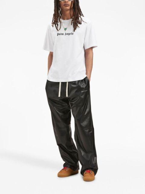 logo-print crew-neck T-shirt by PALM ANGELS