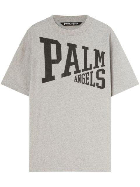 logo-print crew-neck T-shirt by PALM ANGELS